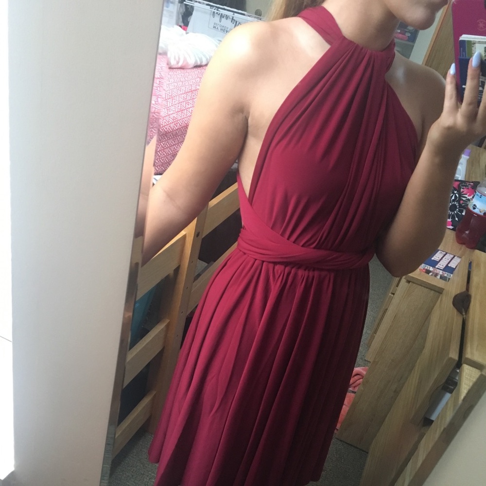 Burgundy/Red Infinity Dress